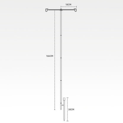 SHINETRIP A317 Portable Folding Aluminum Alloy Camping Lamp Hanging Pole Dual Head Lantern Holder