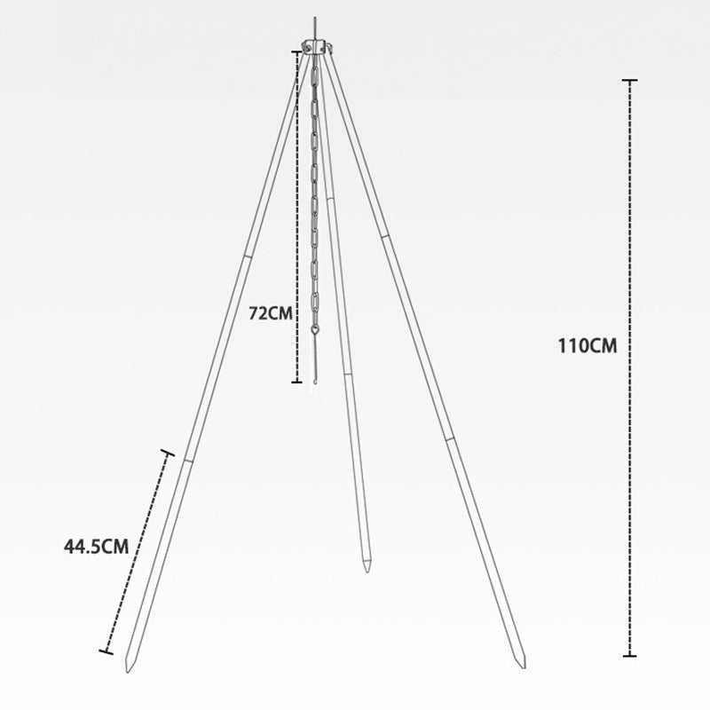 SHINETRIP A073 Aluminum Alloy Stand Outdoor Camping Picnic Cooking Tripod Stand for Hanging Pot