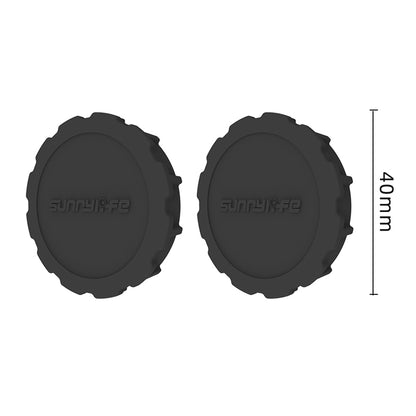 SUNNYLIFE 2Pcs / Set Silicone Lens Cap for DJI Osmo Action 4 / 3 Camera Lens Dust-proof Cover