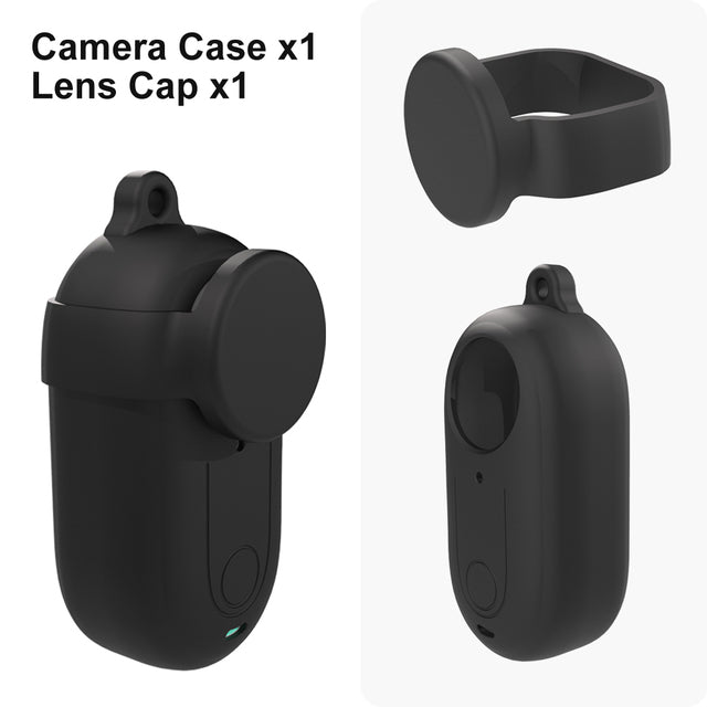 For Insta360 GO 3 Anti-scratch Silicone Cover Camera Body Sleeve Case with Lens Cap