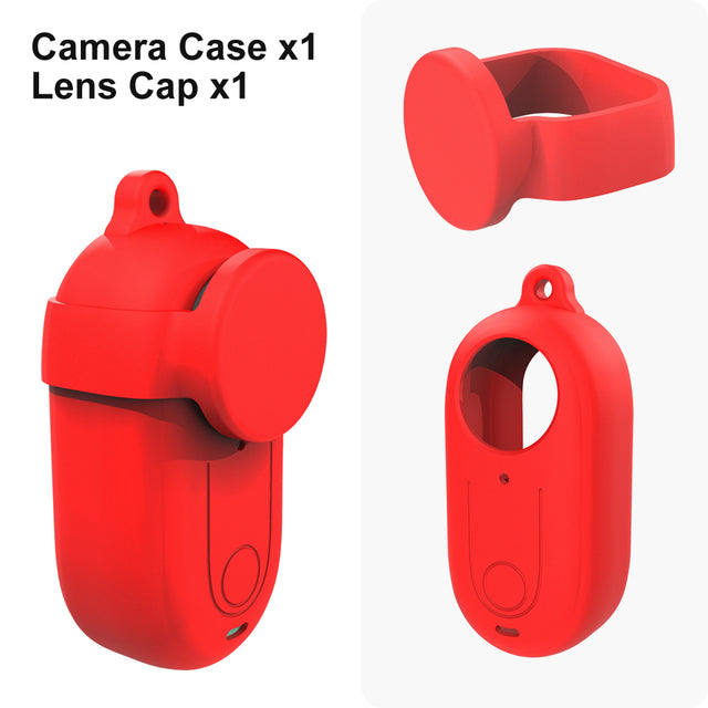 For Insta360 GO 3 Anti-scratch Silicone Cover Camera Body Sleeve Case with Lens Cap