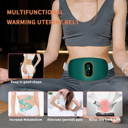 Magnets Vibration Massage Belt Abdominal Massager with 3 Massage Modes, Rechargeable Belt Massager