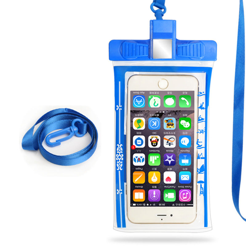 Universal Waterproof Case for Phone Under 6.5'' Whistle Design IPX8 Phone Pouch TPU+ABS Dry Bag