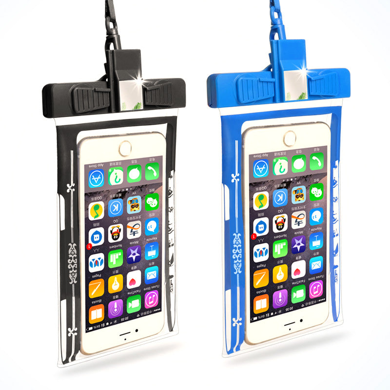 Universal Waterproof Case for Phone Under 6.5'' Whistle Design IPX8 Phone Pouch TPU+ABS Dry Bag