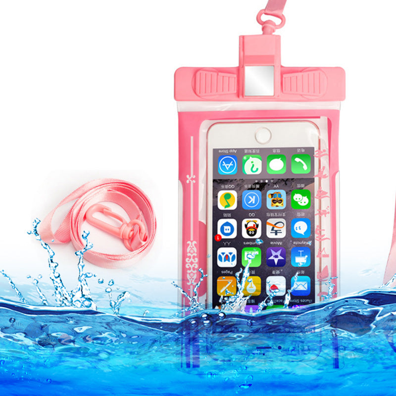 Universal Waterproof Case for Phone Under 6.5'' Whistle Design IPX8 Phone Pouch TPU+ABS Dry Bag