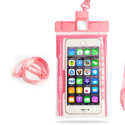 Universal Waterproof Case for Phone Under 6.5'' Whistle Design IPX8 Phone Pouch TPU+ABS Dry Bag