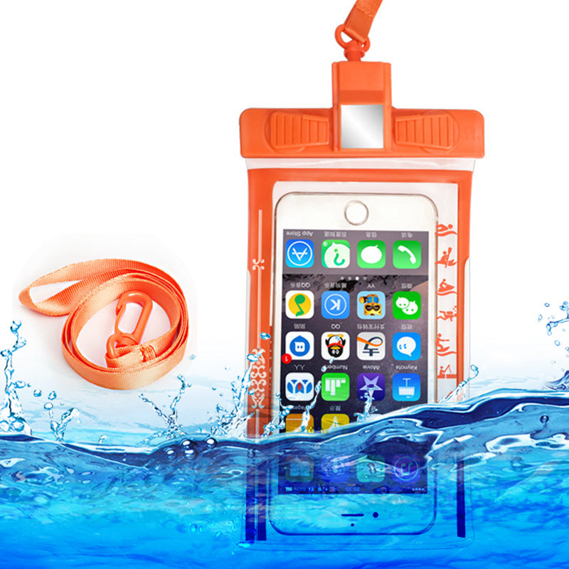 Universal Waterproof Case for Phone Under 6.5'' Whistle Design IPX8 Phone Pouch TPU+ABS Dry Bag