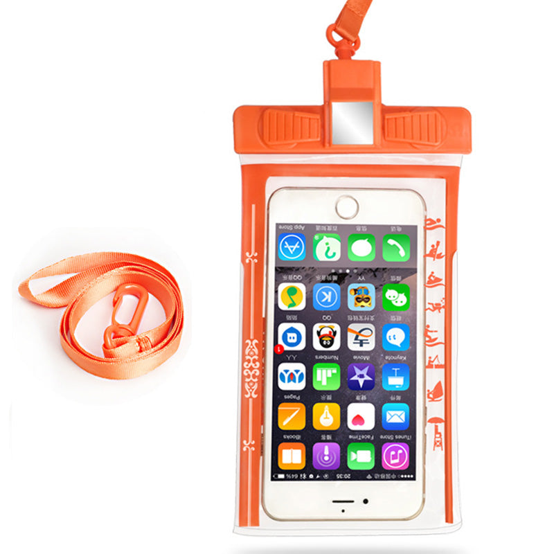 Universal Waterproof Case for Phone Under 6.5'' Whistle Design IPX8 Phone Pouch TPU+ABS Dry Bag