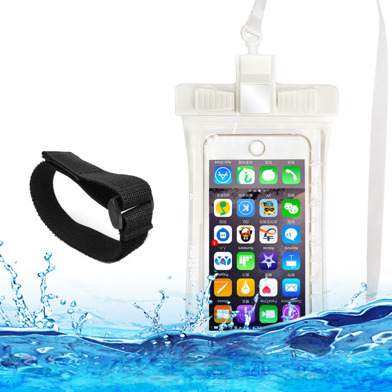 Whistle Design Waterproof Phone Pouch for Phone Under 6.5'' TPU+ABS IPX8 Underwater Dry Bag with Armband