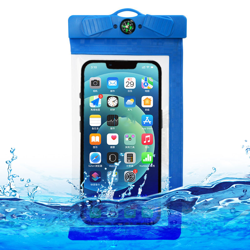 Waterproof Phone Case for Phone within 7.5'' ABS+PVC Screen Touchable IPX8 Phone Water Protector Pouch with Compass