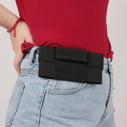 Portable Waist Bag Cell Phone Card Holder Outdoor Sports Retro Wallet Belt Pouch for Under 7 inch Cell Phones