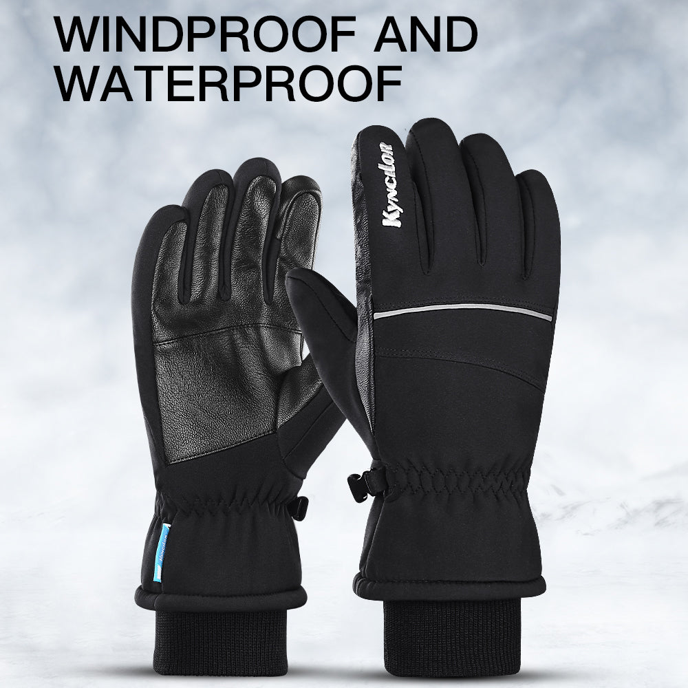 KYNCILOR A0086 1 Pair Waterproof Ski Snow Gloves Winter Warm Touch Screen Snowboard Gloves