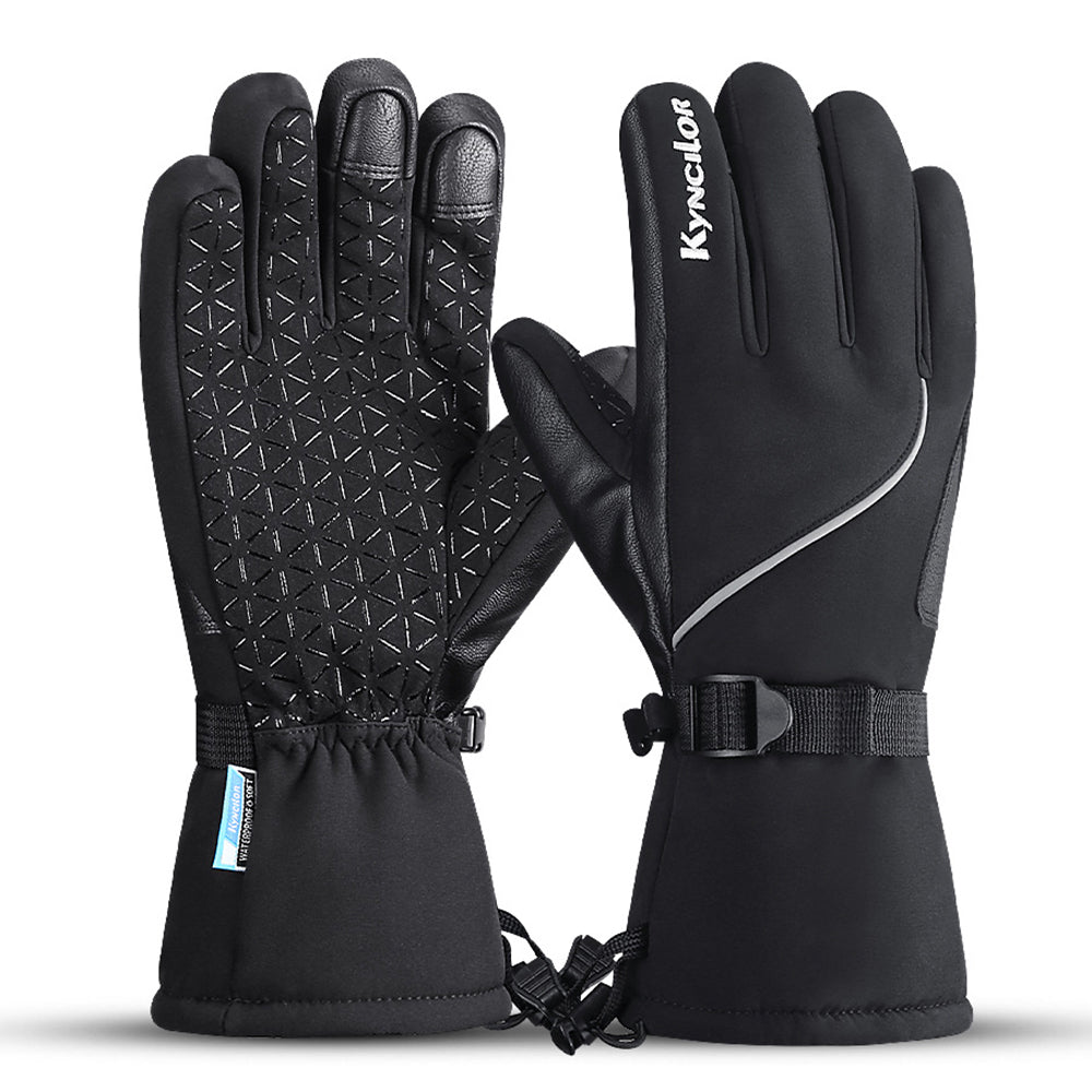 KYNCILOR A0085 1 Pair Ski Gloves 3 Fingers Touch Screen Snowboard Thermal Gloves Warm for Men Women