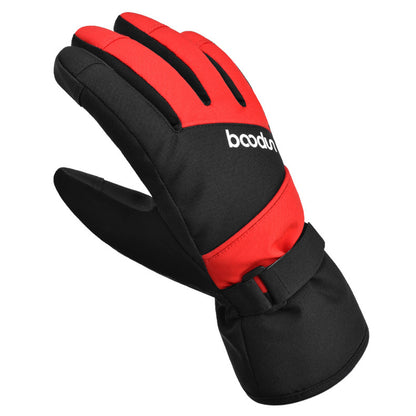 BOODUN 1383 1 Pair Outdoor Sports Kids Gloves Full Finger Anti-slip Mittens for Skiing Cycling