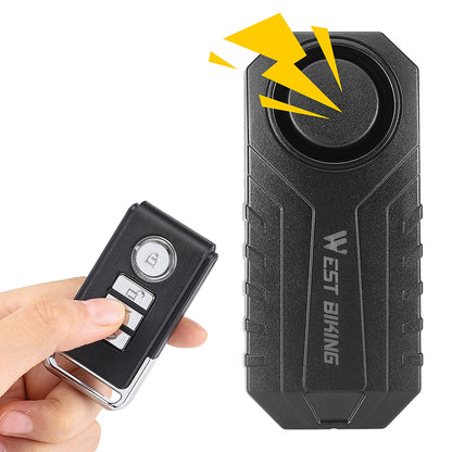 WEST BIKING YP0706052 Wireless Bicycle Alarm Bike Scooter Remote Control Anti-theft Loud Sound Alarm