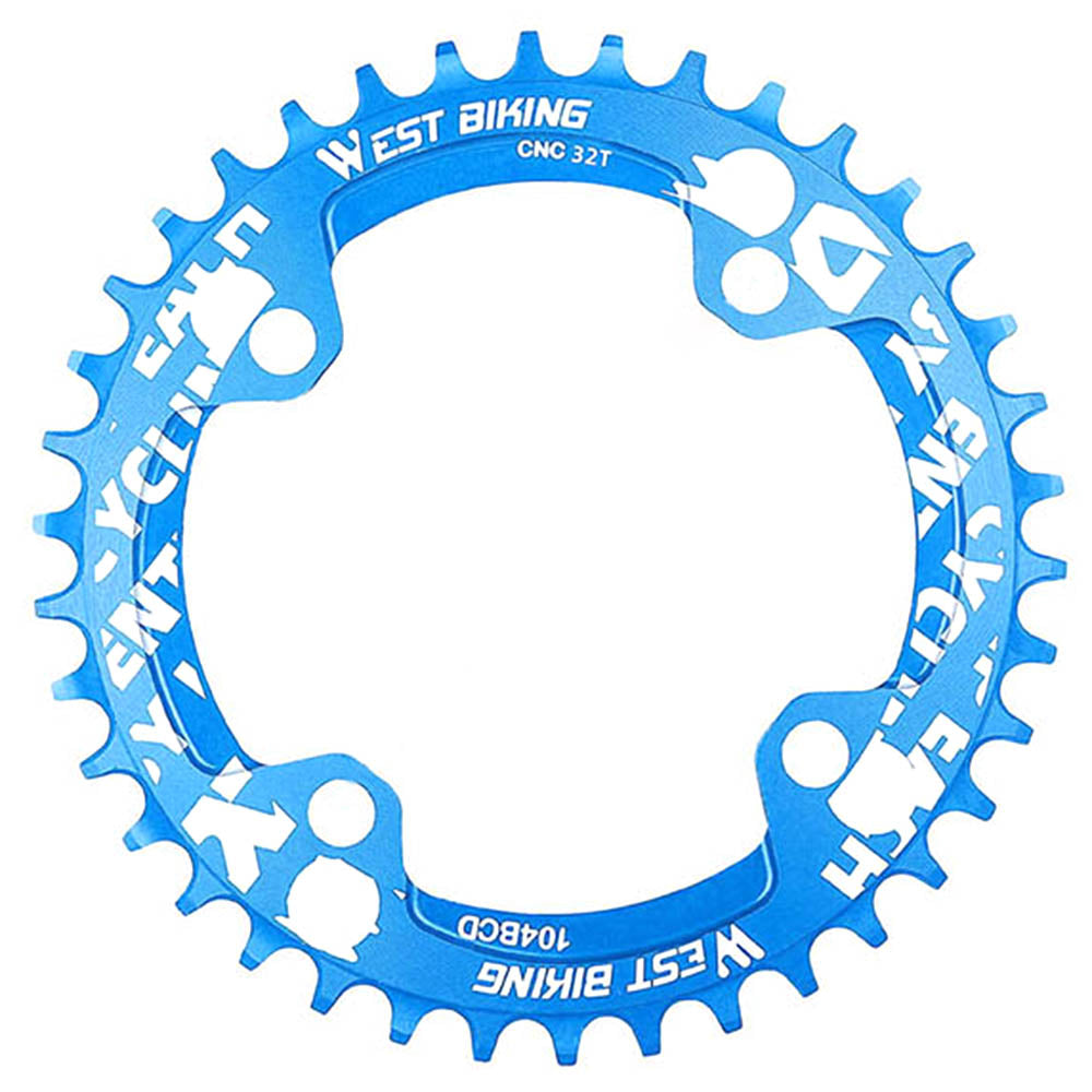 WEST BIKING 104BCD 32T Positive and Negative Single Chainring Aluminum Alloy CNC MTB Toothed Discs for Bikes