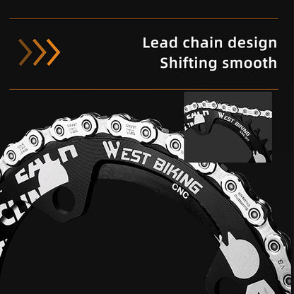 WEST BIKING 104BCD 38T Aluminum Alloy CNC Single Chainring MTB Bike Positive and Negative Toothed Chain Ring