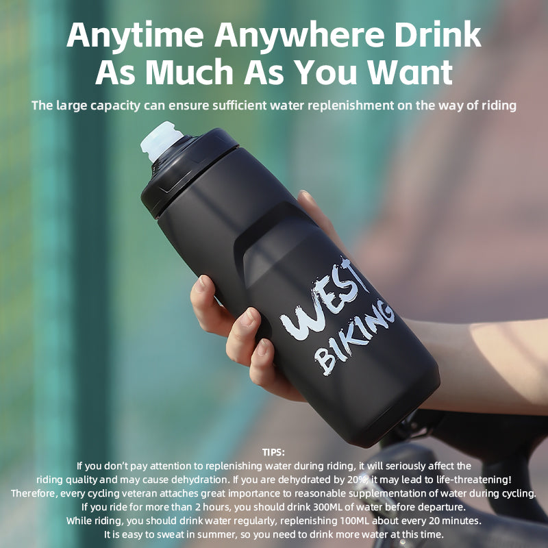 WEST BIKING YP0721042 750ML PP+Silicone Water Bottle Outdoor Camping Drinking Cup (BPA Free, without FDA Certification)