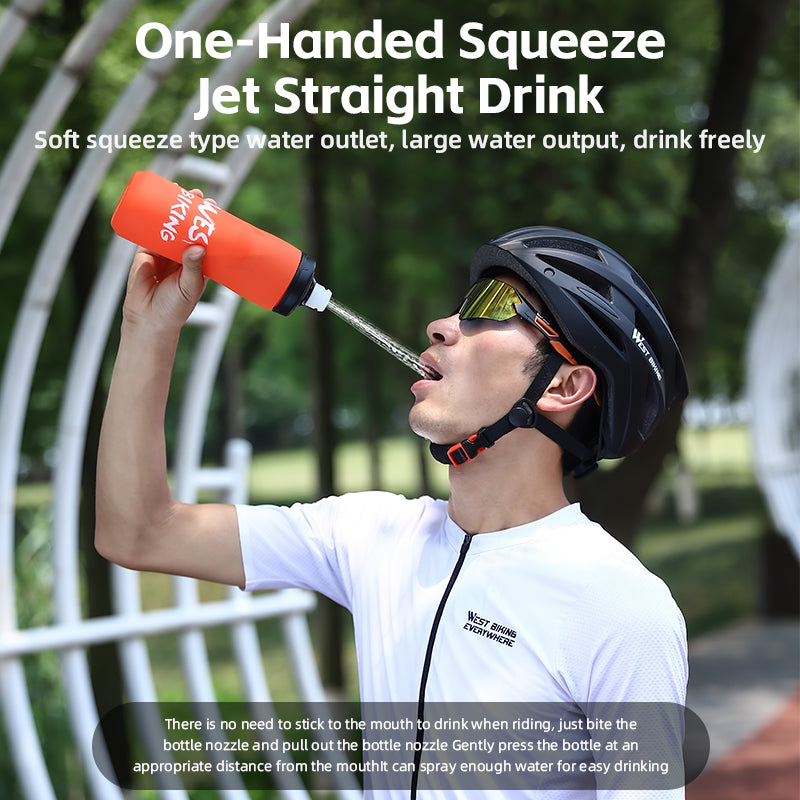 WEST BIKING YP0721042 750ML PP+Silicone Water Bottle Outdoor Camping Drinking Cup (BPA Free, without FDA Certification)