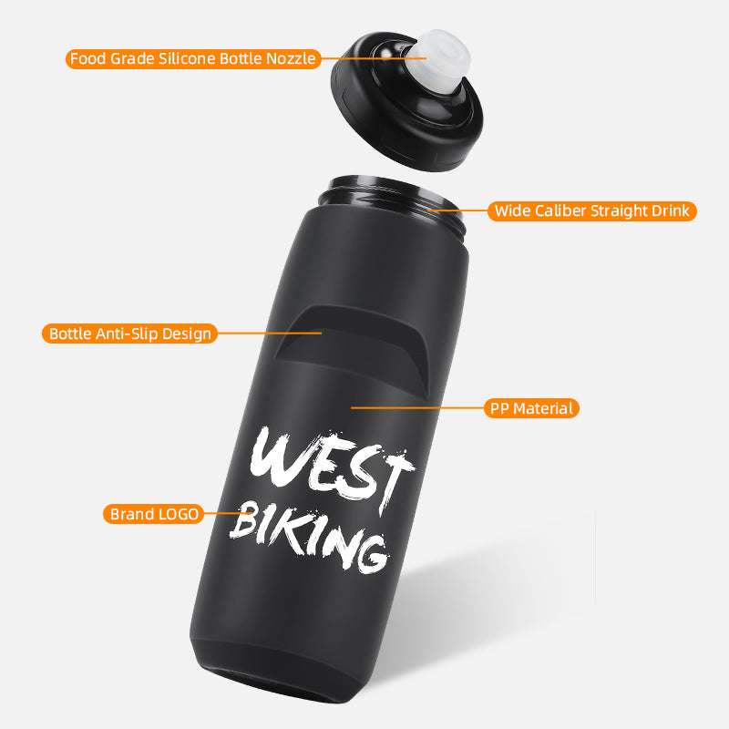 WEST BIKING YP0721042 750ML PP+Silicone Water Bottle Outdoor Camping Drinking Cup (BPA Free, without FDA Certification)