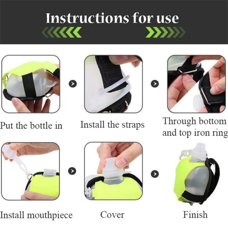 Wrist Kettle Hands-Free Mini Sports Water Bottle for Running Gym (BPA Free, No FDA Certificate)