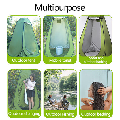 Portable Outdoor Tent Shower Toilet Dressing Room Folding Pop-Up Camping Tent for One Person, 120*120*190CM