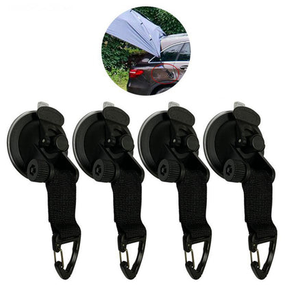 HALIN 4Pcs Car Side Awning Suction Cup Fixing Tool Outdoor Car Travel Camping Tarp Sucker Hooks