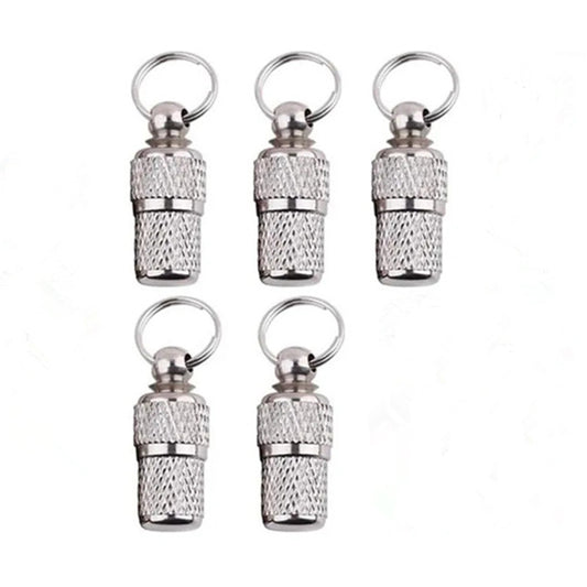 5Pcs Dog Cat Anti-lost Address Label Storage Tube Mini Collar Tube Pet Name Address ID Tags Necklace Pendant