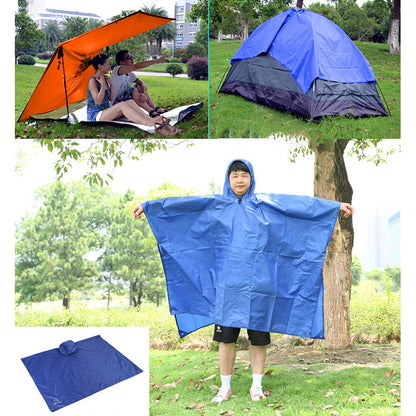 AOTU 3 In 1 Raincoat Backpack Rain Cover Cycling Rain Poncho Waterproof Outdoor Camping Tent Mat