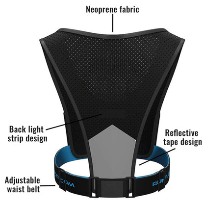 Reflective Vest Cell Phone Pouch Outdoor Sports Mobile Phone Chest Bag for Night Running (Free Size)