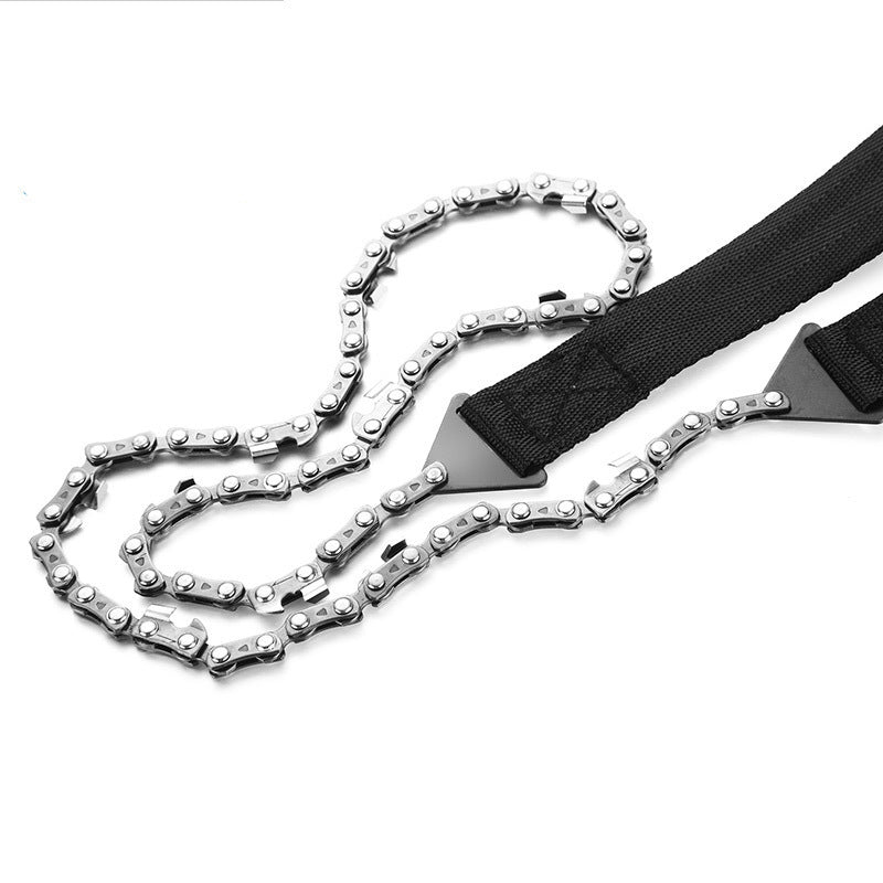 AOTU Portable Outdoor Manganese Steel Chain Saw Camping Hiking 11-Teeth Wire Saw Survival Tool