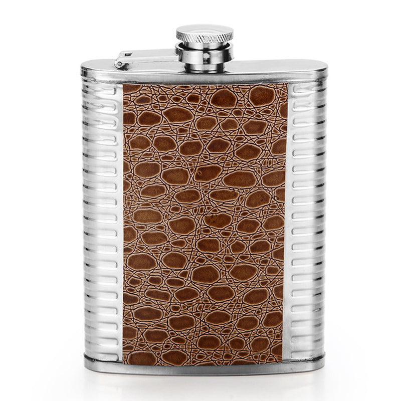 AOTU 8oz Portable Stainless Steel Hip Flask Whiskey Wine Pot (BPA Free, No FDA Certificate)