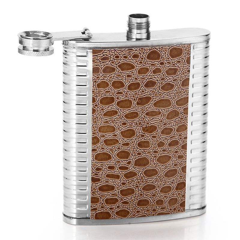 AOTU 8oz Portable Stainless Steel Hip Flask Whiskey Wine Pot (BPA Free, No FDA Certificate)