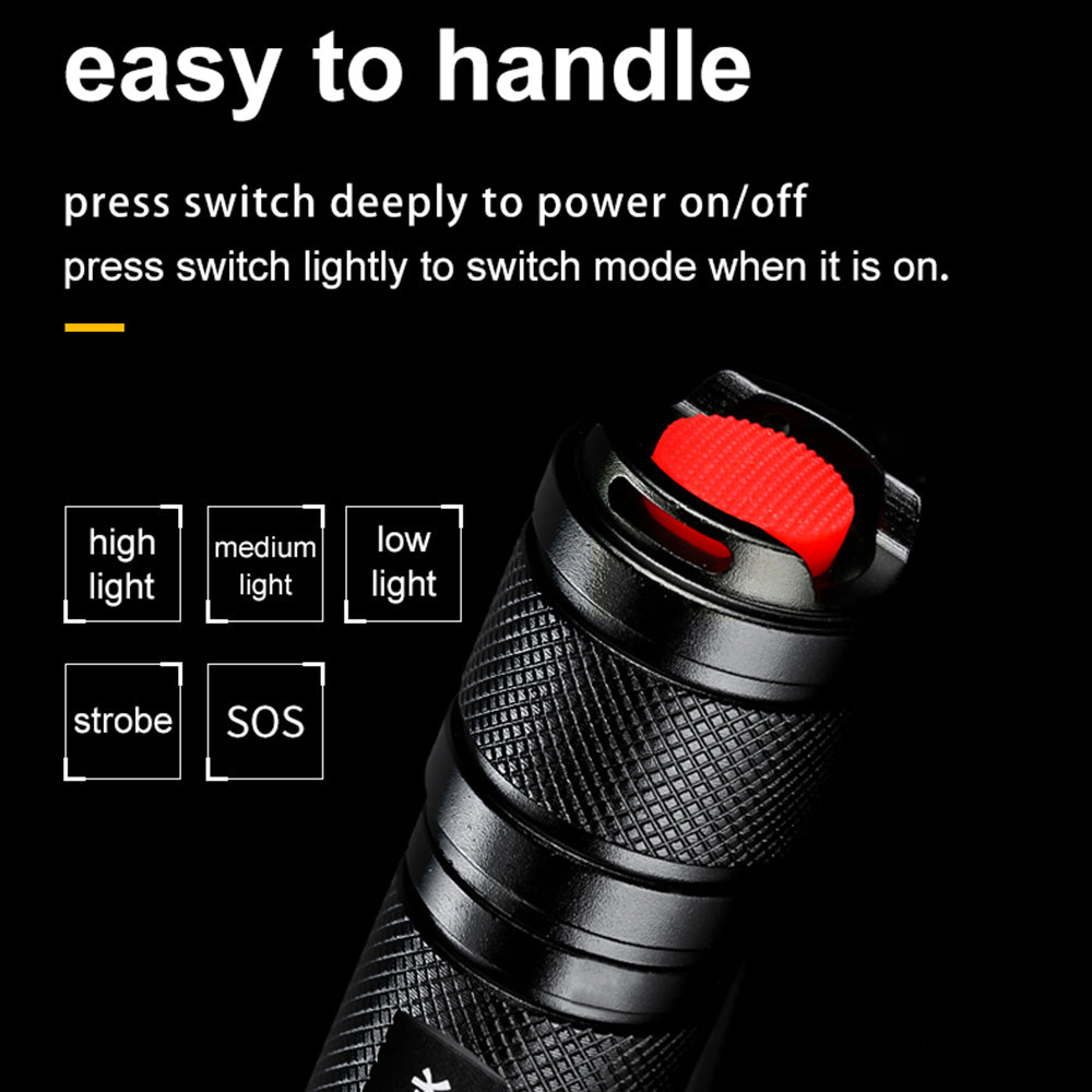 SUPERFIRE C8-H 1200LM Portable Flashlight High Brightness 15W Night Light with 4000mAh Battery