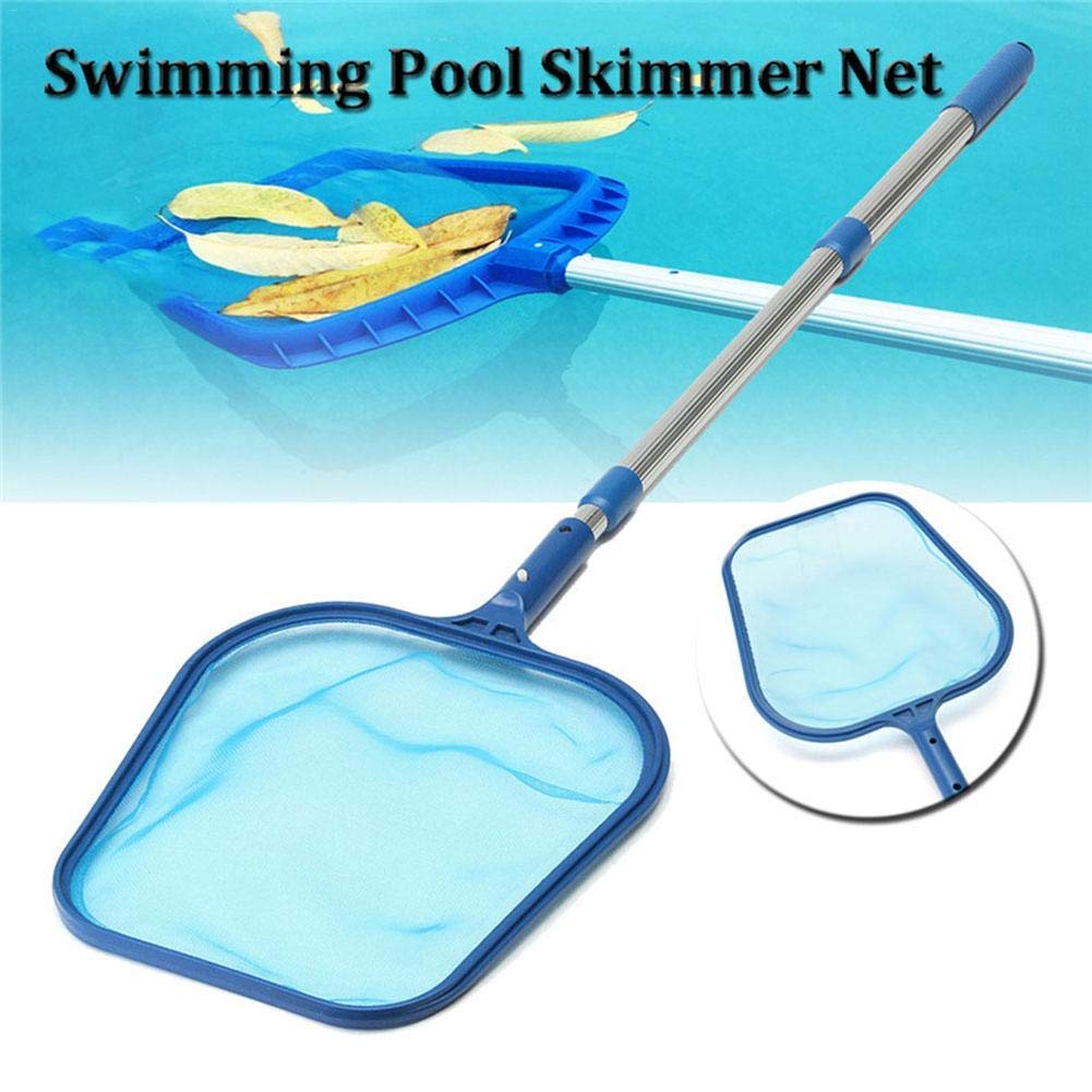 K-1050B Swimming Pool Leaf Cleaning Plastic Mesh Spa Fountain Debris Net Skimmer Cleaner with 35-105CM Telescopic Aluminum Pole