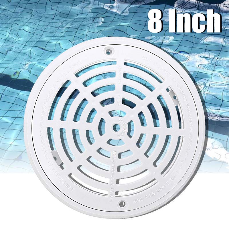 SP-1030 8-Inch Diameter Main Drain Cover ABS Plastic Swimming Pool Replacement Drain Lid with Screws