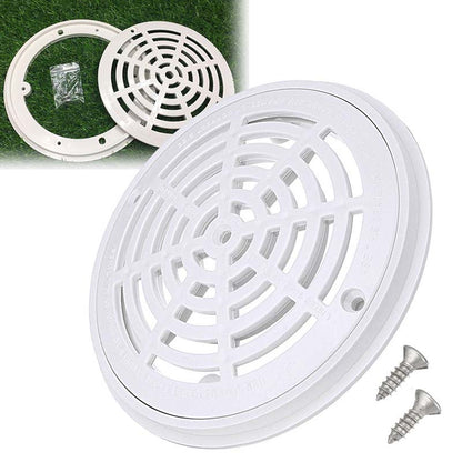 SP-1030 8-Inch Diameter Main Drain Cover ABS Plastic Swimming Pool Replacement Drain Lid with Screws