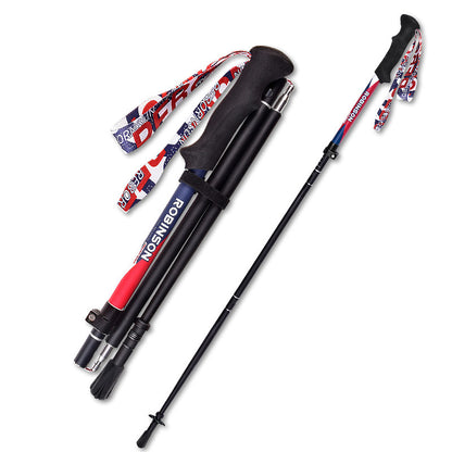 REBORNSUN Telescopic Carbon Fiber Trekking Pole Backpacking Camping 3-Section Walking Stick