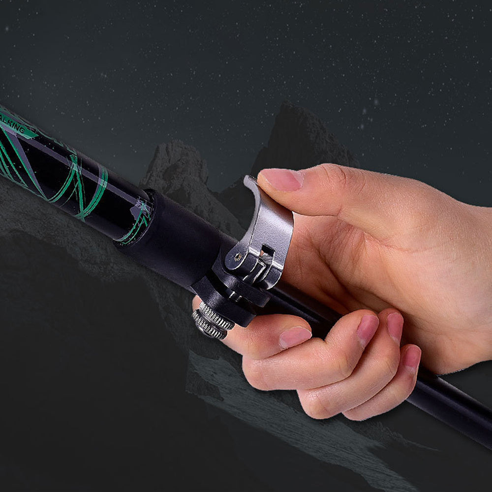 REBORNSUN Carbon Fiber+Aluminum Alloy Trekking Poles Ultra-Light Foldable Walking Hiking Stick