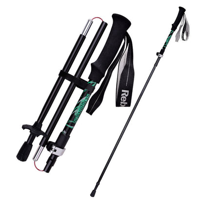 REBORNSUN Carbon Fiber+Aluminum Alloy Trekking Poles Ultra-Light Foldable Walking Hiking Stick