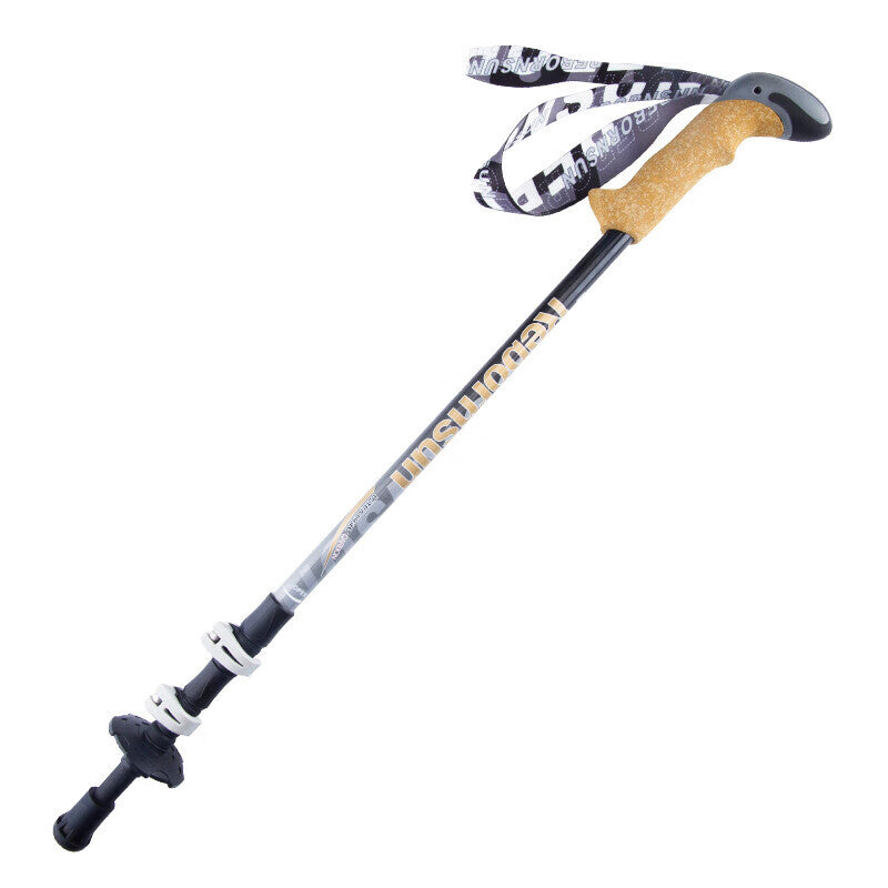 REBORNSUN 62-135CM Outdoor Walking Stick Backpacking Camping 3-Section Carbon Fiber Trekking Pole