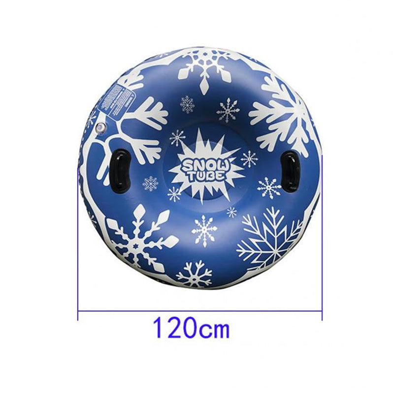 120cm PVC Thickened Inflatable Sled Snowflake Heavy Duty Snow Tube for Outdoor Sledding