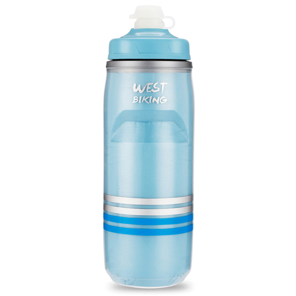 WEST BIKING YP0721046 Sport Insulated Water Bottle Cycling Squeeze PP5 Water Container 620ml (BPA Free, No FDA Certificate)