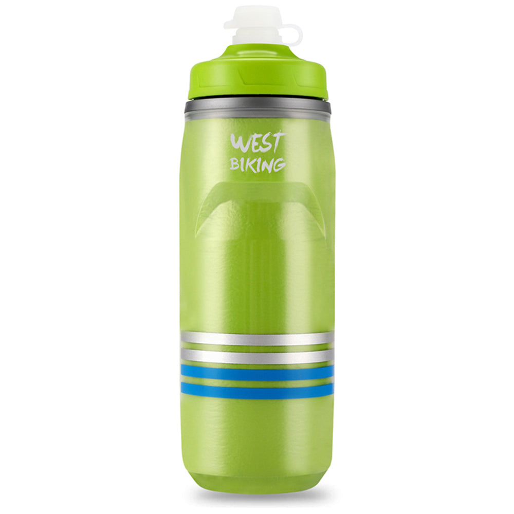 WEST BIKING YP0721046 Sport Insulated Water Bottle Cycling Squeeze PP5 Water Container 620ml (BPA Free, No FDA Certificate)