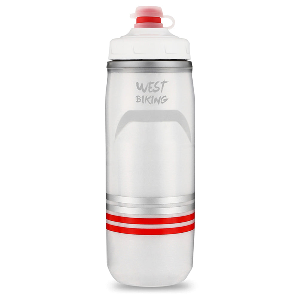 WEST BIKING YP0721046 Sport Insulated Water Bottle Cycling Squeeze PP5 Water Container 620ml (BPA Free, No FDA Certificate)