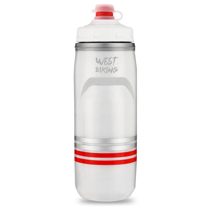 WEST BIKING YP0721046 Sport Insulated Water Bottle Cycling Squeeze PP5 Water Container 620ml (BPA Free, No FDA Certificate)