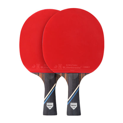 KOKUTAKU 2PCS  /  Set 6-Star Table Tennis Racket Beginner Ping Pong Paddle with Carry Case