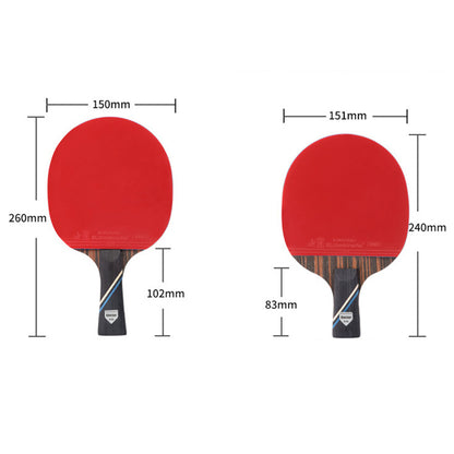 KOKUTAKU 2PCS  /  Set 6-Star Table Tennis Racket Beginner Ping Pong Paddle with Carry Case