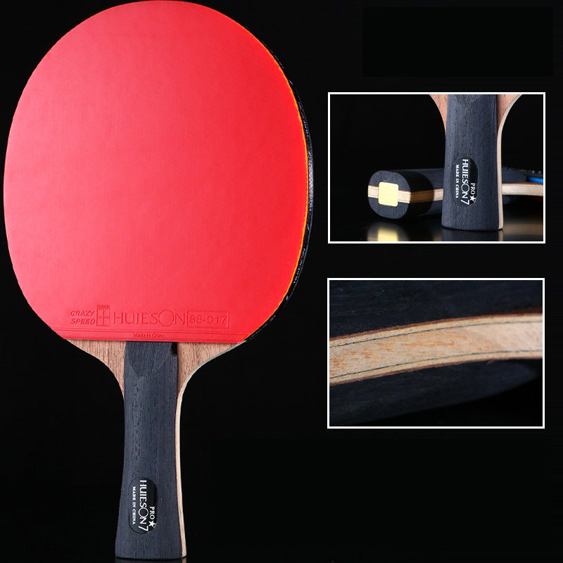 HUIESON HSZYPPP02 Professional 7-Star Table Tennis Bat Ping Pong Paddle for Senior Players