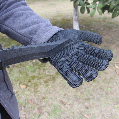 AOTU AT8812 1 Pair Anti-cut Working Gloves Vinyl Fiber + Stainless Steel Wire Cut Resistant Hand Protection Gloves